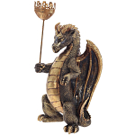 Подсвечник в виде дракона Dragon candlestick Green Brown варинант исполнения - 1 | Loft Concept в Уфе