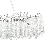 Линейная люстра с круглыми хрустальными подвесками Fairytree Chrome Crystal Branches Linear Chandelier варинант исполнения - 2 | Loft Concept в Уфе