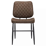 Стул с темно-коричневой обивкой из экокожи Benderson варинант исполнения - 1 | Loft Concept в Уфе