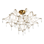 Потолочный светильник с тонкой металлической конструкцией цвета золото Quasar варинант исполнения - 2 | Loft Concept в Уфе