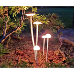 Уличный светильник с пятью матовыми плафонами в форме грибов на высоких изогнутых ножках Mushroom Shape варинант исполнения - 2 | Loft Concept в Уфе