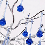 Люстра с синими стеклянными подвесками в форме капель FAIRYTREE Light варинант исполнения - 3 | Loft Concept в Уфе