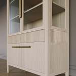 Витрина Primo со стеклянными фасадами и буфетом шпон Светлый дуб варинант исполнения - 6 | Loft Concept в Уфе