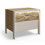 Тумба 2 ящика с подсветкой на рельефном фасаде Warm Industrial варинант исполнения - 8 | Loft Concept в Уфе