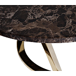 Стол журнальный коричневый на золотом основании Symphony of the Earth варинант исполнения - 1 | Loft Concept в Уфе