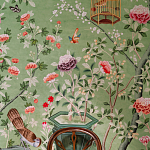 Обои ручная роспись Belvoir Pistachio варинант исполнения - 4 | Loft Concept в Уфе