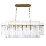 Люстра подвесная овальная со стеклянными трубками Nembus варинант исполнения - 1 | Loft Concept в Уфе