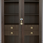 Дизайнерский шкаф витрина Elsa Dreams Walnut с 4-мя ящиками варинант исполнения - 2 | Loft Concept в Уфе