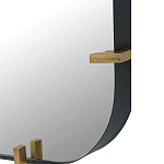 Зеркало настенное в черной металлической раме Mirror Cardinal варинант исполнения - 2 | Loft Concept в Уфе