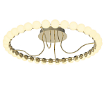 Люстра кольцевая потолочная с круглыми плафонами белого цвета PEARLS Suspension 60 варинант исполнения - 2 | Loft Concept в Уфе