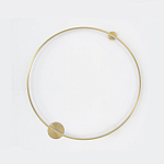 Бра светодиодное круглой формы с рамкой цвета латунь Ring Horizontal варинант исполнения - 1 | Loft Concept в Уфе