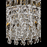 Круглая люстра с хрустальными подвесками на серебряном каркасе Gorgeous Crystal Light варинант исполнения - 7 | Loft Concept в Уфе