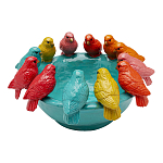 Декоративное дизайнерское блюдо разноцветные попугаи  варинант исполнения - 1 | Loft Concept в Уфе