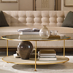 Кофейный стол круглый с полкой на 3-х ножках Round Textured Coffee Table варинант исполнения - 1 | Loft Concept в Уфе