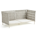 Диван садовый с плетеными ремешками и спинкой  Kleo варинант исполнения - 5 | Loft Concept в Уфе