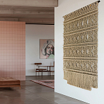 Панно на стену плетеное Макраме бежевый цвет  варинант исполнения - 4 | Loft Concept в Уфе