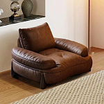 Кресло кожаное с деревянным каркасом Medieval Furniture варинант исполнения - 1 | Loft Concept в Уфе