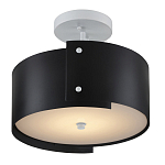 Потолочный светильник круглый светодиодный Semicircular White Panels чёрный варинант исполнения - 2 | Loft Concept в Уфе