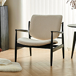 Кресло с каркасом и ножками из древесины и мягкими сиденьем и спинкой Venice варинант исполнения - 3 | Loft Concept в Уфе