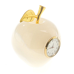 Часы настольные в виде яблока из натурального камня Оникс Stone Clock варинант исполнения - 4 | Loft Concept в Уфе