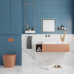 Настенное зеркало квадратной формы в металлической раме золотого цвета CORNER MIRROR GOLD варинант исполнения - 2 | Loft Concept в Уфе