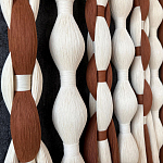 Дизайнерский Декор на стену с кисточками из хлопковых нитей wall panel Thread brushes варинант исполнения - 3 | Loft Concept в Уфе