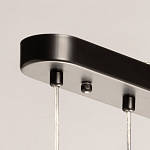 Люстра с 3-мя плафонами волнообразной формы цвета янтарь и 2-мя прозрачными шарообразными плафонами Lucid Rain  варинант исполнения - 10 | Loft Concept в Уфе