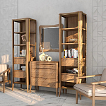 Комод из массива дуба с 3-мя ящиками Tasteful Furniture варинант исполнения - 3 | Loft Concept в Уфе