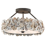 Потолочный светильник круглый с абажуром из устричных раковин Sea Ravens варинант исполнения - 2 | Loft Concept в Уфе