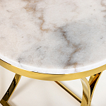 Кофейный столик на подстолье золотого цвета Noelle варинант исполнения - 4 | Loft Concept в Уфе