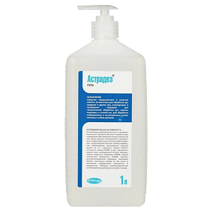 Антисептик "Астрадез" с Дозатором 1 литр Изопропиловый Спирт 60%