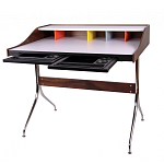 Письменный стол с 2-мя чёрными выдвижными ящиками и нишей с цветными разделителями Ballan варинант исполнения - 3 | Loft Concept в Уфе