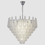Люстра с подвесками из рифленного стекла в форме капель Textured Glass Chandelier варинант исполнения - 9 | Loft Concept в Уфе