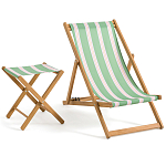 Шезлонг из акации и ткани Argentina варинант исполнения - 7 | Loft Concept в Уфе