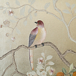 Обои ручная роспись Temple Newsam White Gold gilded silk варинант исполнения - 5 | Loft Concept в Уфе