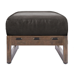 Банкетка Duncan винтажная черная кожа варинант исполнения - 2 | Loft Concept в Уфе