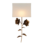 Бра с  каркасом в виде цветков розы и тканевым абажуром Flowers and Fox Roses варинант исполнения - 1 | Loft Concept в Уфе
