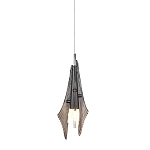 Подвесной светильник с черной металлической основой и рельефным плафоном Glass Pod варинант исполнения - 1 | Loft Concept в Уфе