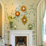 Обои ручная роспись Gingko Colourway SC-237 on grey painted Xuan paper варинант исполнения - 2 | Loft Concept в Уфе