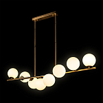 Люстра на штанге с 8-ю белыми шарообразными плафонами Bubble Chandelier варинант исполнения - 3 | Loft Concept в Уфе