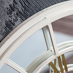 Зеркало настенное в белой металлической раме в виде часов Mirror Tower Clock варинант исполнения - 2 | Loft Concept в Уфе