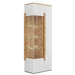 Шкаф-витрина двухдверная с белым глянцевым фасадом Grace of Furniture варинант исполнения - 1 | Loft Concept в Уфе