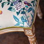 Стул из массива бука бежевый с изображением птиц в саду Beige Green Chinoiserie Blue Bird Chair варинант исполнения - 4 | Loft Concept в Уфе