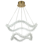 Двухъярусная кольцевая люстра с хрустальным декором Gilbertine Crystal Wavy Ring Chandelier варинант исполнения - 2 | Loft Concept в Уфе