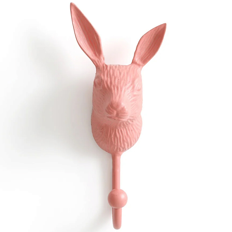 Настенный крючок в виде зайца Hare Wall Hook Pink Розовый Настенный крючок в виде зайца Hare Wall Hook Pink Розовый в Уфе | Loft Concept