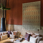 Панно на стену плетеное Макраме бежевый цвет  варинант исполнения - 9 | Loft Concept в Уфе