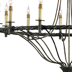 Люстра двухъярусная с отделкой в виде веревки Black Light Profile варинант исполнения - 1 | Loft Concept в Уфе