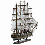 Декоративная модель деревянного тёмно-коричневого парусника в подарочной упаковке With The low варинант исполнения - 2 | Loft Concept в Уфе