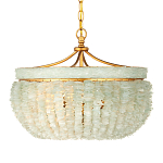 Подвесной светильник с каскадом из стеклянных декоративных элементов на золотом каркасе Shining Sea Glass варинант исполнения - 4 | Loft Concept в Уфе