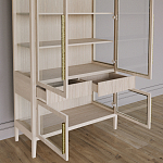 Витрина Primo со стеклянными фасадами и буфетом шпон Светлый дуб варинант исполнения - 5 | Loft Concept в Уфе